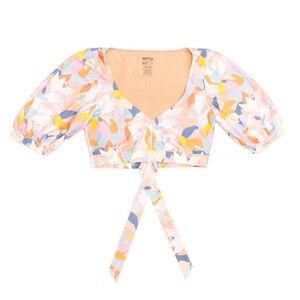 Mott50 Charlotte Puff Sleeve swim top UPF50 XL NWT